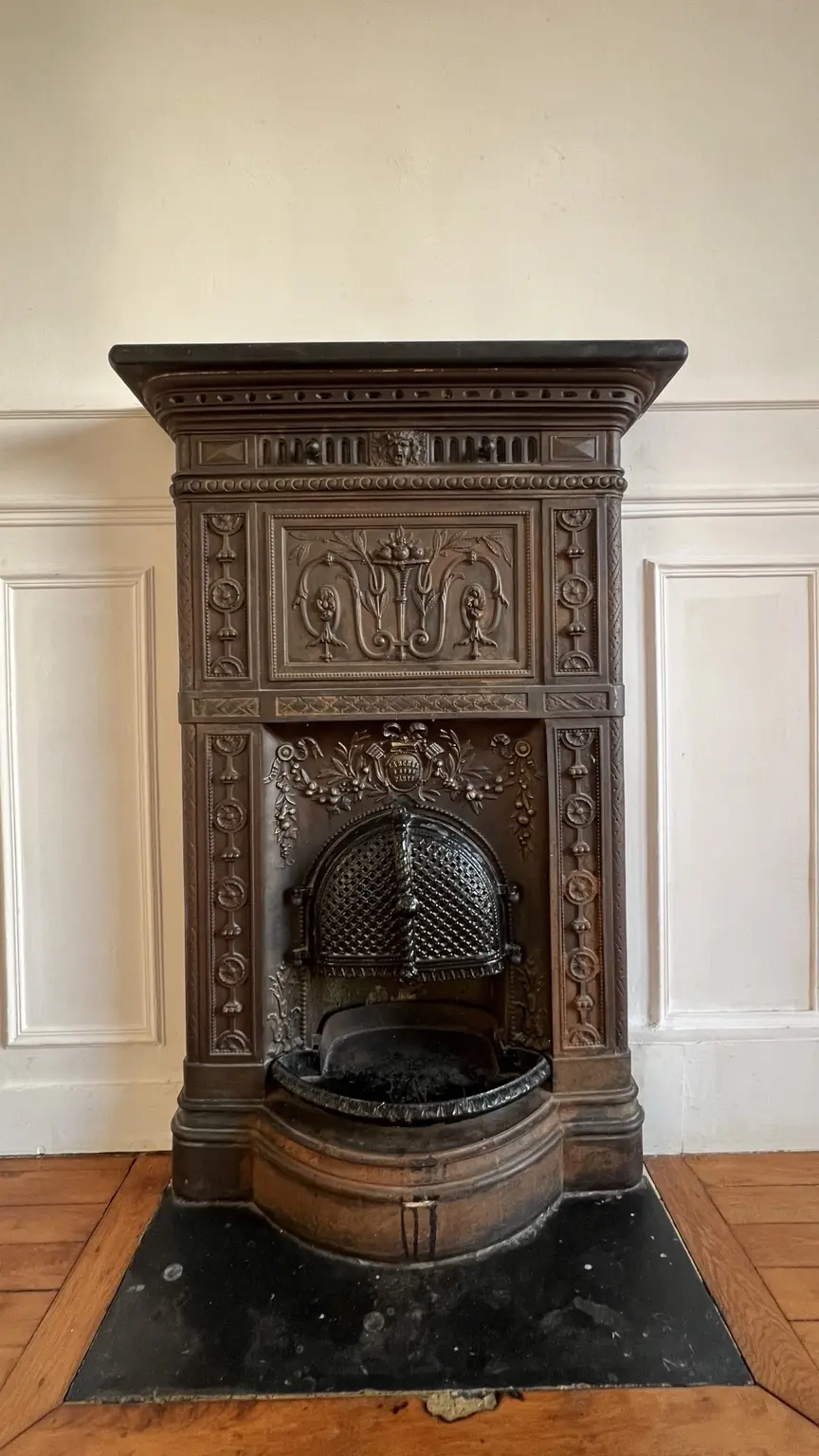 Détail du poêle prussien ancien