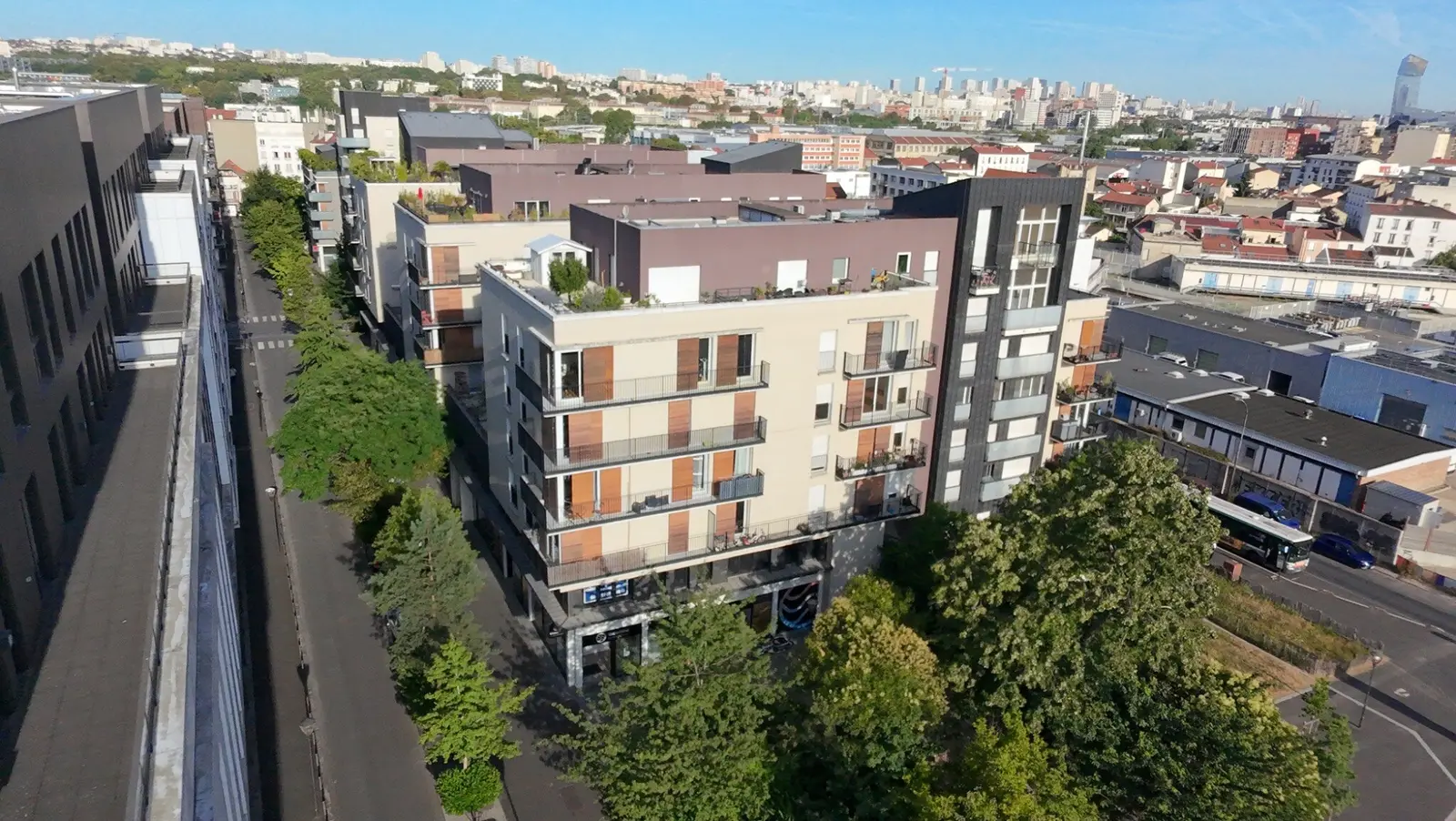 Vue aérienne de la copropriété du Port à l’Anglais et de Vitry-sur-Seine
