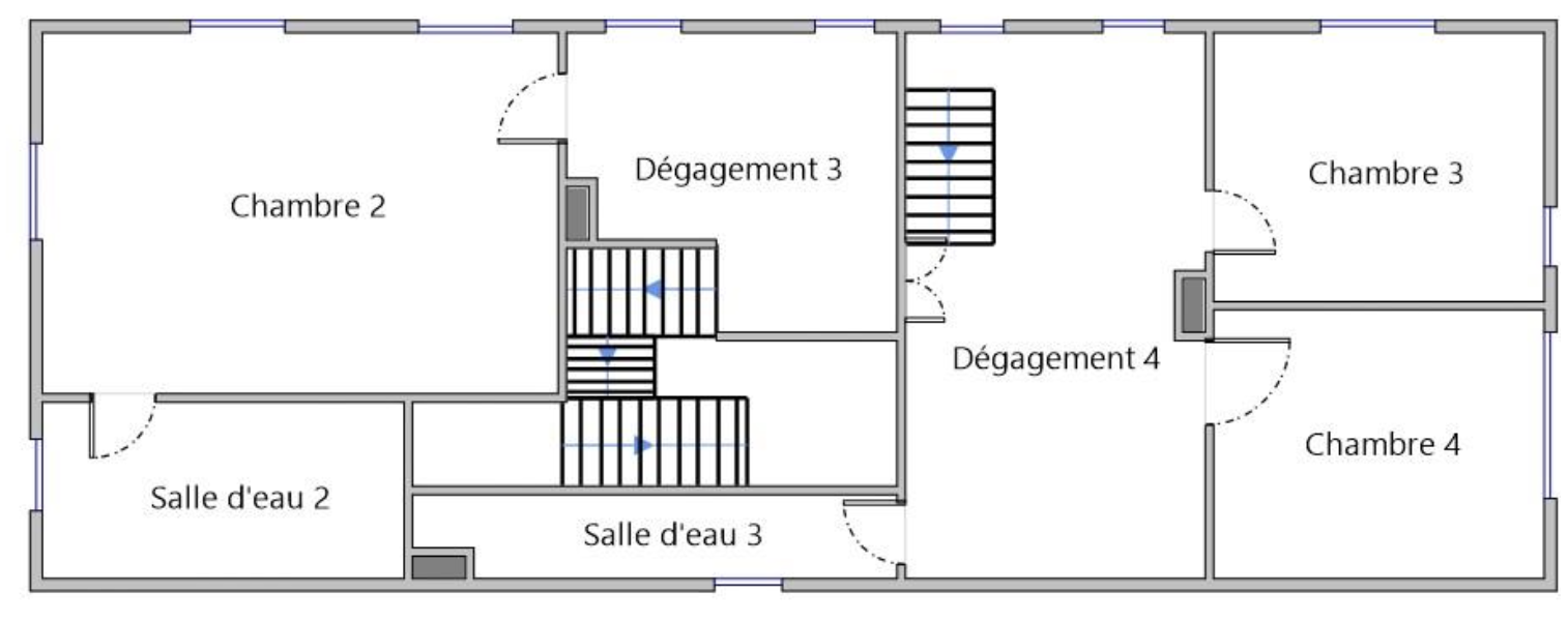 First floor plan of the Longpont property