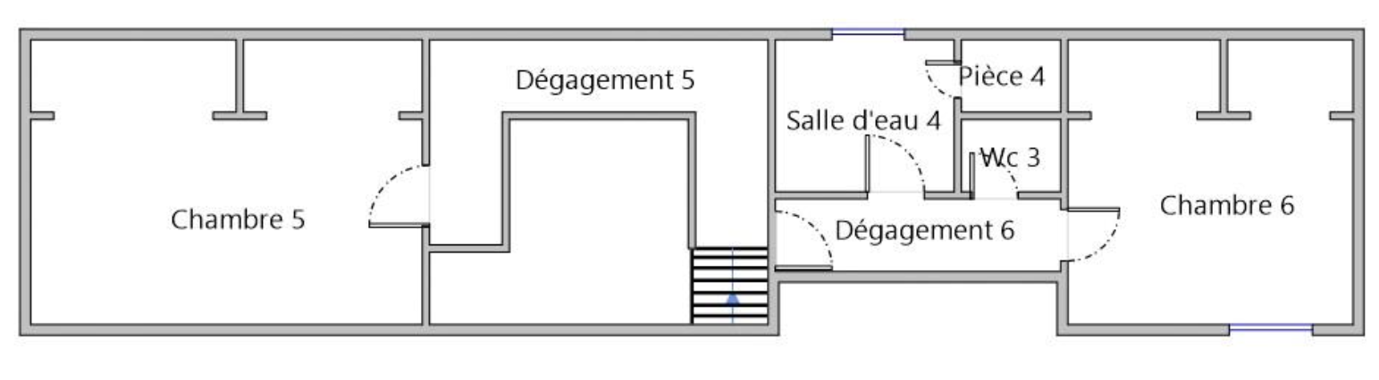 Second floor plan of the Longpont property